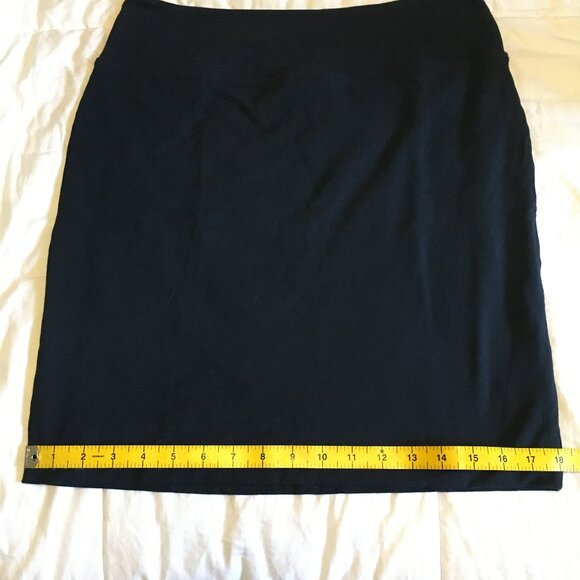 Kaffe Dark Dark Navy Blue Stretchy Pull-on Jersey Penny Skirt - XL - Picture 12 of 13